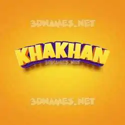 khakhan in Orange Toon style - 3D name wallpaper
