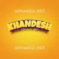 khandesh in Orange Toon style - 3D name wallpaper