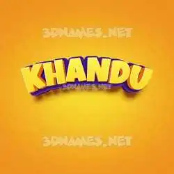 khandu in Orange Toon style - 3D name wallpaper