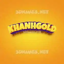 khanhgold in Orange Toon style - 3D name wallpaper