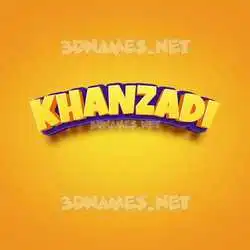 khanzadi in Orange Toon style - 3D name wallpaper