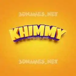 khimmy in Orange Toon style - 3D name wallpaper