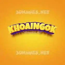 khoaingok in Orange Toon style - 3D name wallpaper