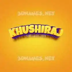 khushiraj in Orange Toon style - 3D name wallpaper