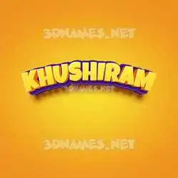 khushiram in Orange Toon style - 3D name wallpaper
