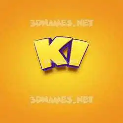 ki in Orange Toon style - 3D name wallpaper