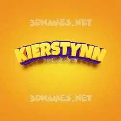 kierstynn in Orange Toon style - 3D name wallpaper