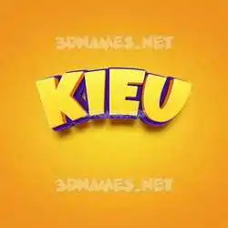 kieu in Orange Toon style - 3D name wallpaper