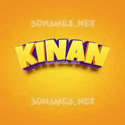 kinan in Orange Toon style - 3D name wallpaper