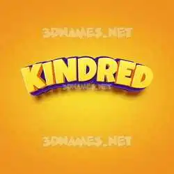 kindred in Orange Toon style - 3D name wallpaper