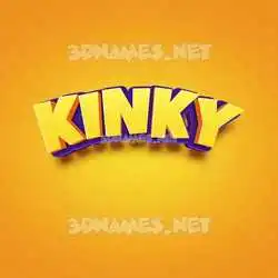 kinky in Orange Toon style - 3D name wallpaper