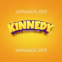 kinnedy in Orange Toon style - 3D name wallpaper