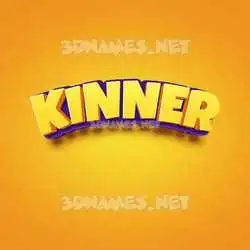 kinner in Orange Toon style - 3D name wallpaper
