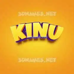 kinu in Orange Toon style - 3D name wallpaper
