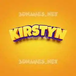 kirstyn in Orange Toon style - 3D name wallpaper
