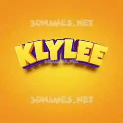 klylee in Orange Toon style - 3D name wallpaper