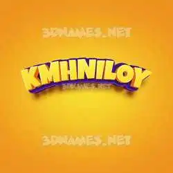 kmhniloy in Orange Toon style - 3D name wallpaper