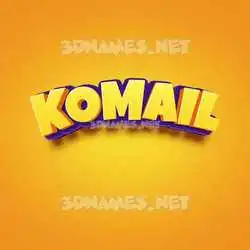 komail in Orange Toon style - 3D name wallpaper
