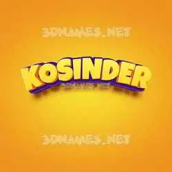 kosinder in Orange Toon style - 3D name wallpaper
