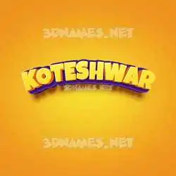 koteshwar in Orange Toon style - 3D name wallpaper