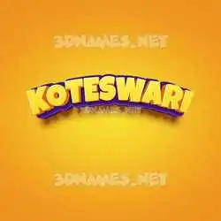 koteswari in Orange Toon style - 3D name wallpaper