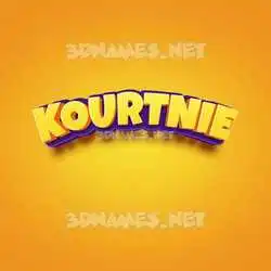 kourtnie in Orange Toon style - 3D name wallpaper