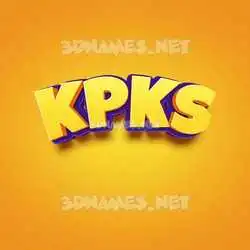 kpks in Orange Toon style - 3D name wallpaper