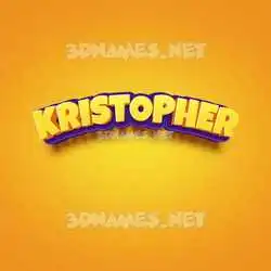 kristopher in Orange Toon style - 3D name wallpaper