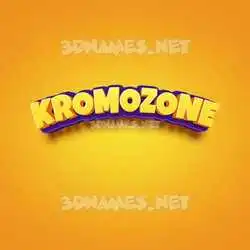 kromozone in Orange Toon style - 3D name wallpaper