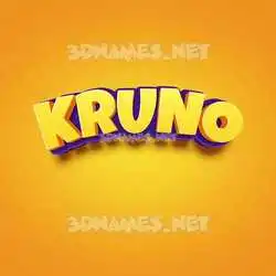 kruno in Orange Toon style - 3D name wallpaper