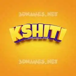 kshiti in Orange Toon style - 3D name wallpaper