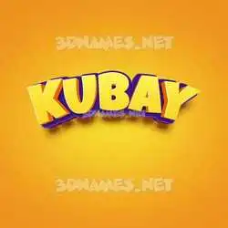 kubay in Orange Toon style - 3D name wallpaper