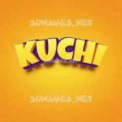 kuchi in Orange Toon style - 3D name wallpaper