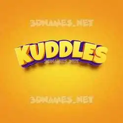 kuddles in Orange Toon style - 3D name wallpaper