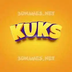 kuks in Orange Toon style - 3D name wallpaper