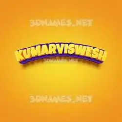 kumarviswesh in Orange Toon style - 3D name wallpaper