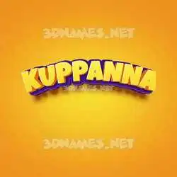 kuppanna in Orange Toon style - 3D name wallpaper