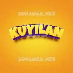 kuyilan in Orange Toon style - 3D name wallpaper