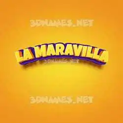 la maravilla in Orange Toon style - 3D name wallpaper