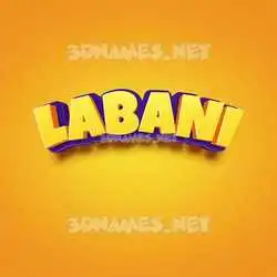 labani in Orange Toon style - 3D name wallpaper