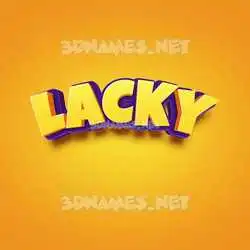lacky in Orange Toon style - 3D name wallpaper