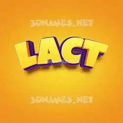 lact in Orange Toon style - 3D name wallpaper