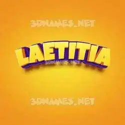 laetitia in Orange Toon style - 3D name wallpaper