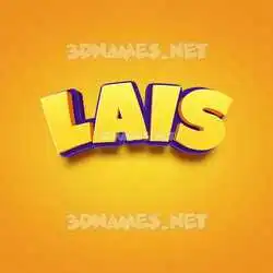 lais in Orange Toon style - 3D name wallpaper