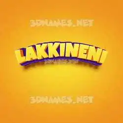 lakkineni in Orange Toon style - 3D name wallpaper