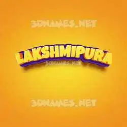lakshmipura in Orange Toon style - 3D name wallpaper
