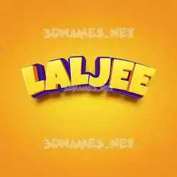 laljee in Orange Toon style - 3D name wallpaper