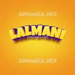 lalmani in Orange Toon style - 3D name wallpaper