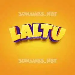 laltu in Orange Toon style - 3D name wallpaper
