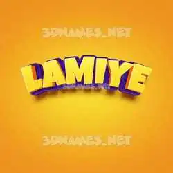 lamiye in Orange Toon style - 3D name wallpaper